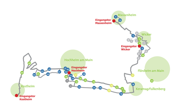 Route des Weinerlebniswegs Oberer Rheingau