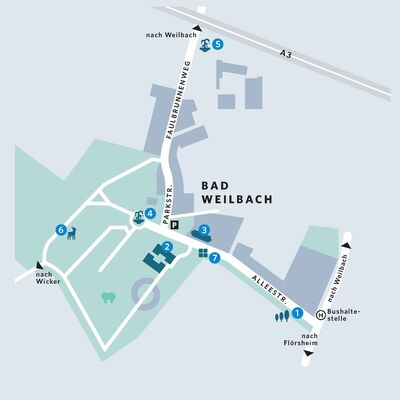 Lageplan Kurpark Bad Weilbach