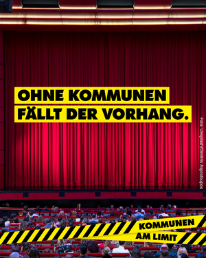 Symbolbild Vorhang "Kommunen am Limit"
