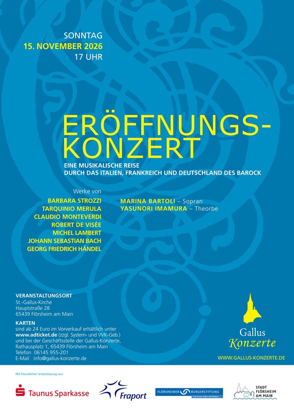 Gallus-Konzert "Musikalischer Barock aus Europa"